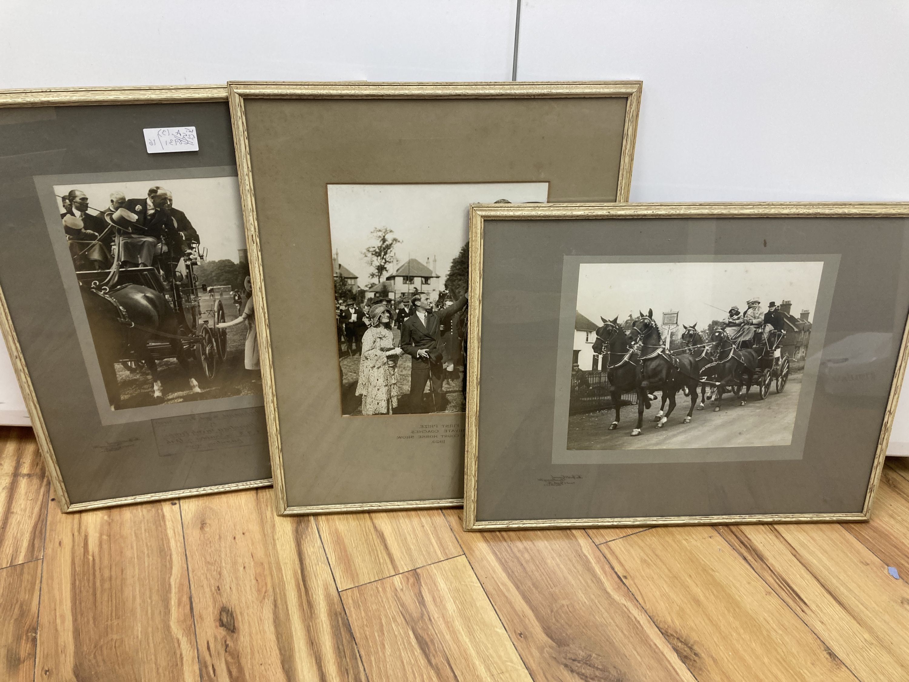 The Sport and General Press Agency Ltd., three monochrome photographs, 1920s, Winston Churchill and HRH Duchess of York, 28 x 24cm